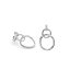 Elegantes pendientes doble círculo Lineargent para mujer